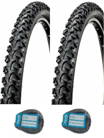 Ghauri 26 Jant 26x1.95/2.125 Tiger MTB Bisiklet Dış Lastiği X 2 Adet + Panda İç Lastik Seti