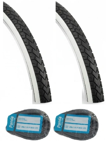 RFL 26 Jant 26x2.00 (26x2.10) Bisiklet Dış Lastiği D2697 Beyaz Yanak + Panda İç Lastik Seti X 2 Adet (2026)