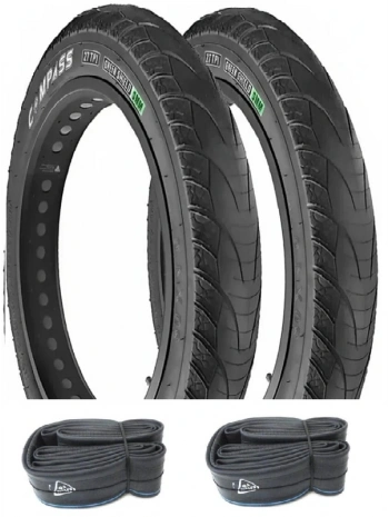 Compass 20x4.00 3 MM ZIRHLI Dayanıklı Fat Bike Bisiklet Dış Lastiği X 2 Adet + IRC Dayanıklı İç Lastik Seti