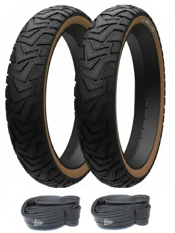 CST Ride 20x4.00 Kahverengi Yanaklı Dayanıklı Fat Bike Bisiklet Dış Lastiği X 2 Adet + IRC Dayanıklı İç Lastik Seti
