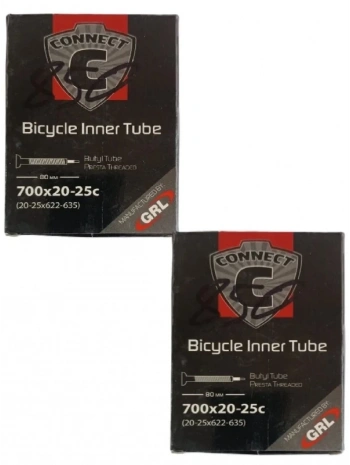 700x20-25c (20-25x622-635) FV 80 mm İnce Sibop Bisiklet İç Lastiği X 2 Adet (Kutulu)