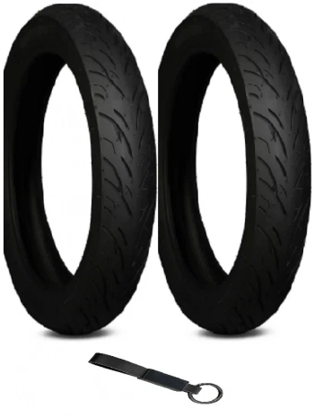 Billas 90/90-17 ve 110/80-17 BL086 TVS APACHE RTR200 Ön ve Arka Lastik Seti + Olgun Motor Anahtarlık