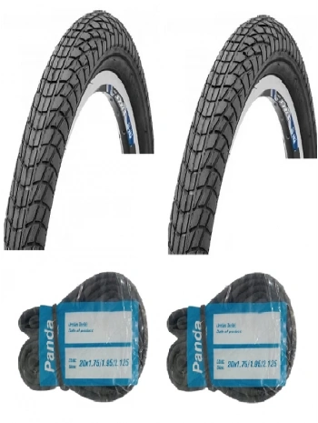 Chaoyang 20 Jant 20x1.75 (47-406) Bisiklet Dış Lastiği Yol Tipi H-537 X 2 Adet + Panda İç Lastik Seti