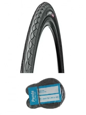 Chaoyang 24 Jant 24x1.75 (47-507) Bisiklet Dış Lastiği Yol Tipi H-460 + Panda İç Lastik Seti