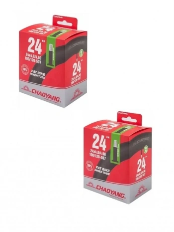 Chaoyang 24 Jant 24x4.0/4.9 (100/120-507) Fat Bike İç Lastiği AV 33 mm Kalın Sibop X 2 Adet
