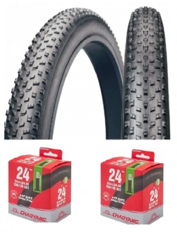 Chaoyang 24 Jant 24x4.0 Fat Bike Dış Lastiği Big Daddy H-5176 X 2 Adet + Chaoyang İç Lastik Seti