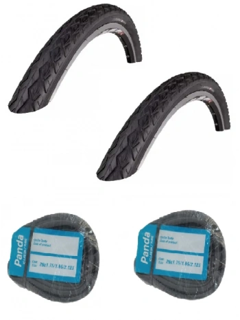 Chaoyang 26 jant 26x1.75 (44-559) Bisiklet Dış Lastiği Yol Tipi H-459 X 2 Adet + Panda İç Lastik Seti