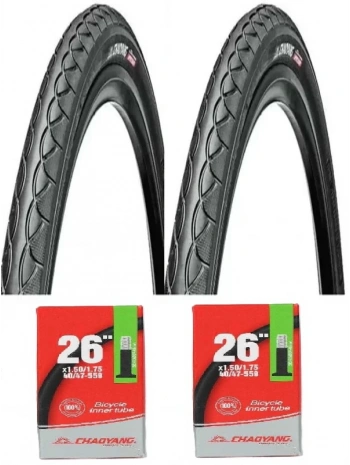 Chaoyang 26 Jant 26x1.75 (47-559) Bisiklet Dış Lastiği Yol Tipi H-460 X 2 Adet + Chaoyang İç Lastik Seti