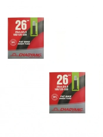 Chaoyang 26 Jant 26x4.0/4.9 (100/120-559) Fat Bike İç Lastiği AV 48 mm Kalın Sibop Kutulu X 2 Adet