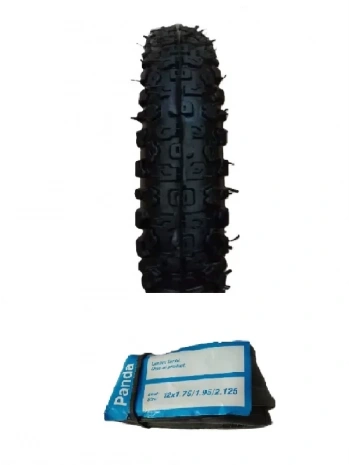 Diamond 12 Jant 12x1.75/1.95 Bisiklet Dış Lastiği Kalın Tırnak + Panda İç Lastik Seti