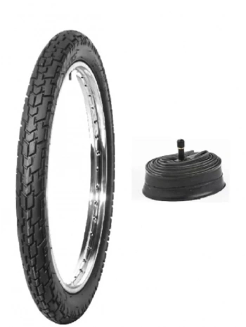 Diamond 16 Jant 3.50-16 Tube Type (İç Lastikli) 6PR (6 Kat) R (Arka) Motosiklet Dış Lastiği + KRT İç Lastik Seti