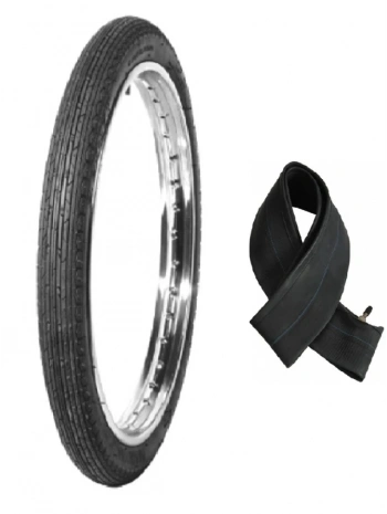 Diamond 18 Jant 2.50-18 Tube Type (İç Lastikli) 6PR (6 Kat) F (Ön) Jumbo Motosiklet Dış Lastiği + KRT İç Lastik Seti