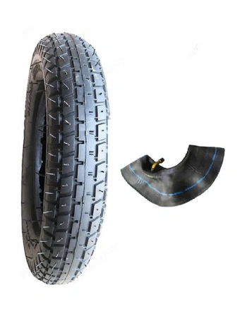 Diamond 3.00-8 Tube Type (İç Lastikli) 6PR (6 Kat) Engelli Araç Dış Lastiği  + Eğri Sibop İç Lastik Seti