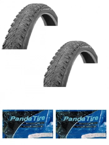 GRL 28 Jant 28x1.50 (700x38) (40-622) 1 mm Zırhlı Beyaz Yanak 1171 Bisiklet Dış Lastiği X 2 Adet + Plus Panda İç Lastik Seti