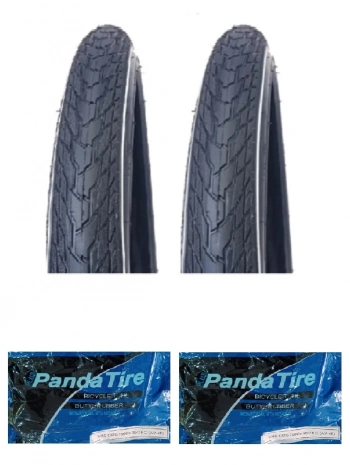 GRL 28 Jant 28x1.75 (700x45) (47-622) 5 mm Zırhlı Reflektörlü 5101 Bisiklet Dış Lastiği X 2 Adet + Plus Panda İç Lastik Seti