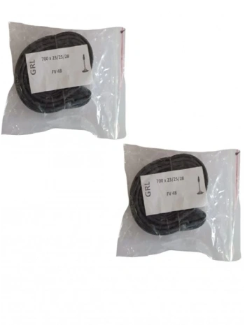 GRL 700x23 (700X25/700X28) Fv 48 Mm Ince Sibop Bisiklet Iç Lastiği X 2 Adet