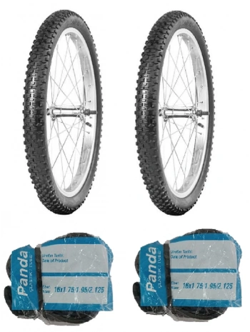 IRC 16 Jant 16x1.95 MY-001 Bisiklet Dış Lastiği X 2 Adet + Panda İç Lastik Seti