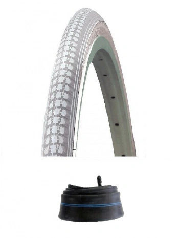 IRC 24 Jant 24x1.3/8 Bisiklet Dış Lastiği Gri + IRC İç Lastik Seti