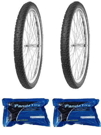 IRC 24 Jant 24x2.10 Dark Side Bisiklet Dış Lastiği X 2 Adet + Plus Panda İç Lastik Seti