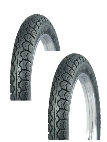 PK 17 Jant 2.75x17 Tube Type (İç Lastikli) 6PR (6 Kat) Classic Motosiklet Dış Lastiği Siyah X 2 Adet