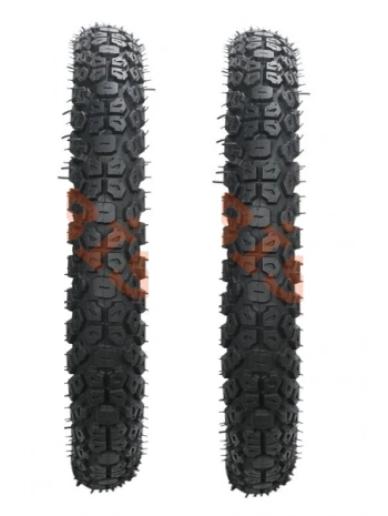 PK 17 Jant 2.75x17 Tube Type (İç Lastikli) 6PR (6 Kat) Cross Safari Motosiklet Dış Lastiği Siyah X 2 Adet