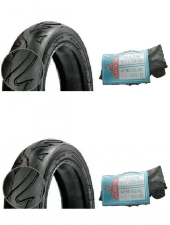 RFL 14 Jant 14x2.125 (57-254) Bisiklet Dış Lastiği D1466 X 2 Adet + Duranta İç Lastik Seti