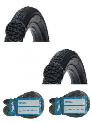 RFL 20 Jant 20x2.125 (57-406) BMX Akrobasi Bisiklet Dış Lastiği D2071 X 2 Adet + Panda İç Lastik Seti