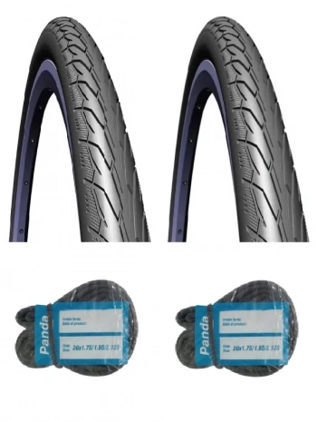 Rubena 26 Jant 26x1.75 (47-559) 3mm Zırhlı Bisiklet Dış Lastiği V66 X 2 Adet + Panda İç Lastik Seti