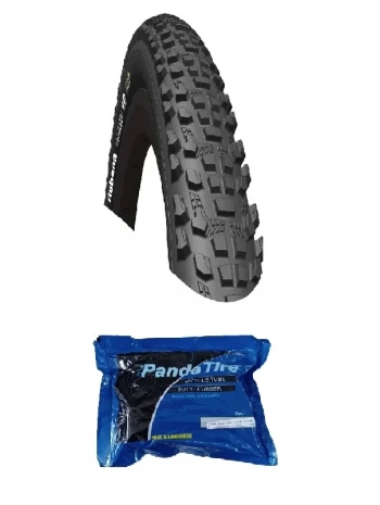 Rubena 29 Jant 29x2.10 3mm Bisiklet Dış Lastiği Siyah ST + Plus Panda İç Lastik Seti