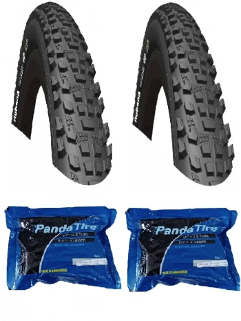 Rubena 29 Jant 29x2.10 3mm Bisiklet Dış Lastiği Siyah ST X 2 Adet + Plus Panda İç Lastik Seti
