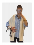 SHIN Çizgili Mavi Oversize Gömlek – Casual Fit