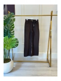SHIN Kahverengi Yüksek Bel Wide Leg Jean