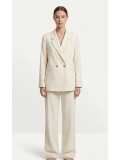 SHIN Minimal Krem Blazer & Pantolon Takım