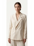 SHIN Minimal Krem Blazer & Pantolon Takım