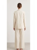 SHIN Minimal Krem Blazer & Pantolon Takım