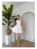 Siyah Fiyonk Detaylı Mini Elbise