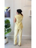 SHIN Sarı Yelek Pantolon Takım