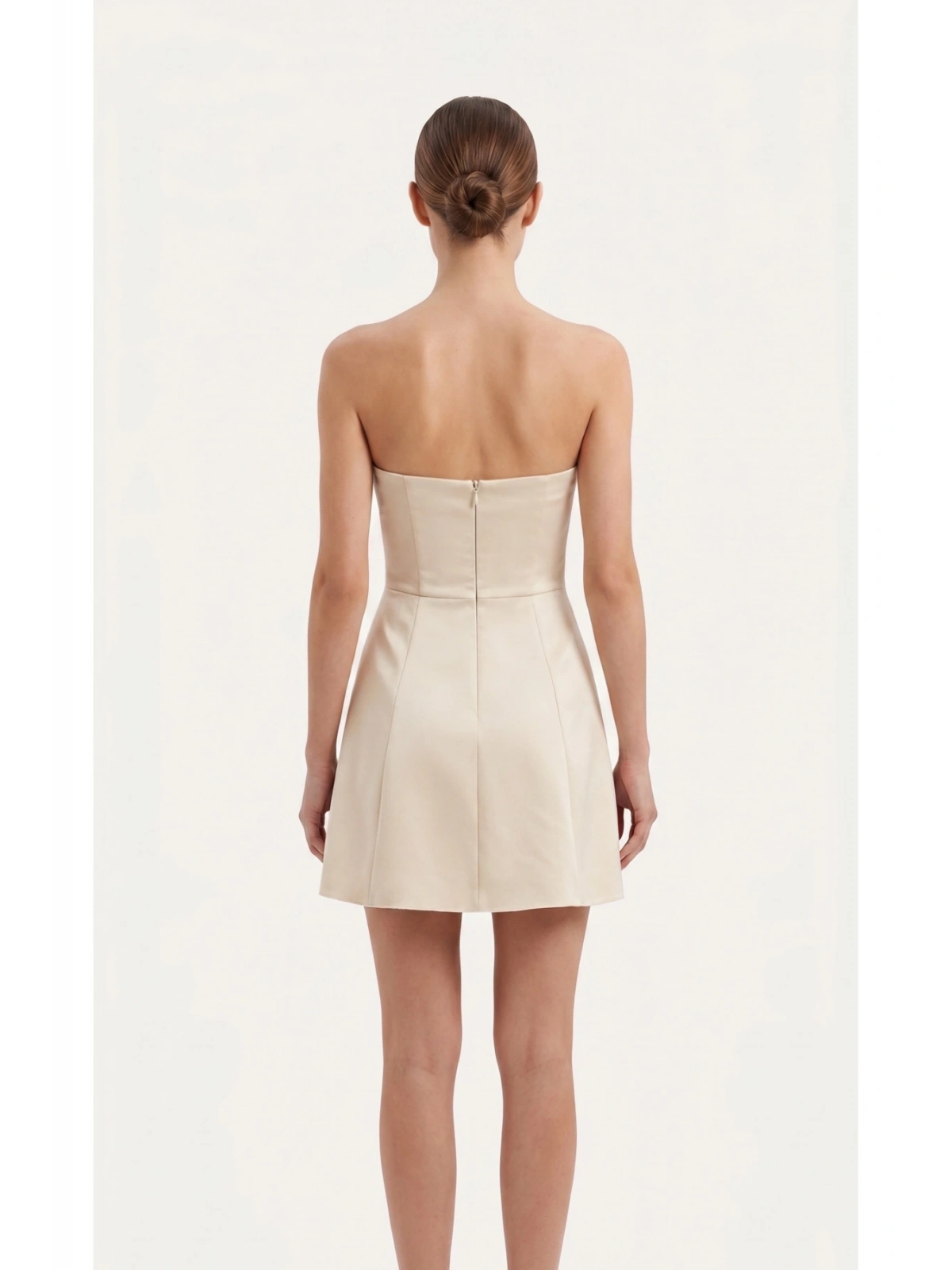 SHIN Fuşya Straplez Mini Elbise