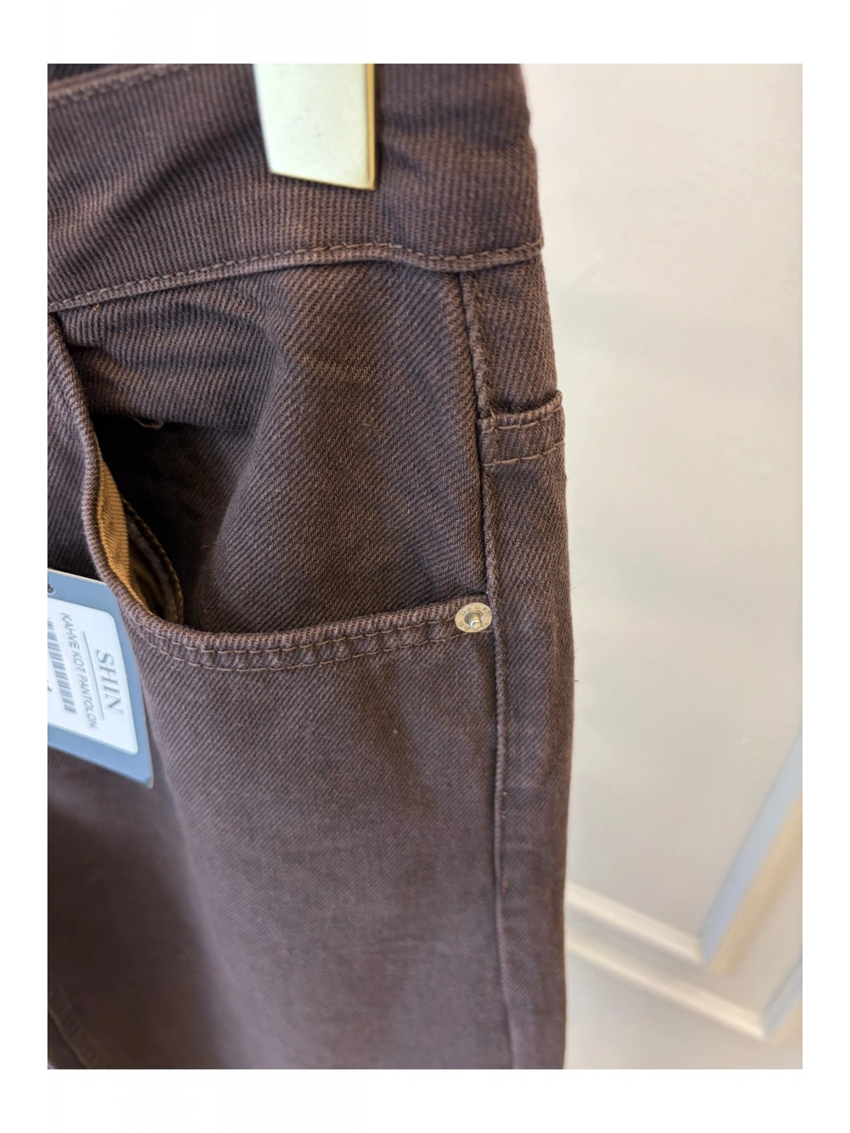 SHIN Kahverengi Wide Leg Jean