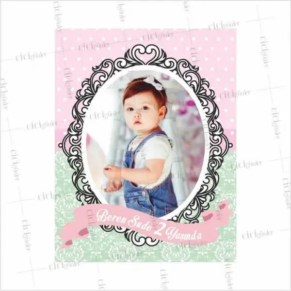 Doğum Günü Magnet Pembe Mint Renk Tema