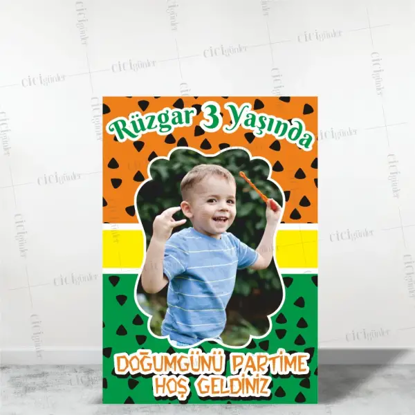 Erkek Çocuk Doğum Günü Pano (30x40 Ebat)