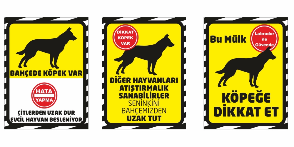 Dikkat Köpek Var Tabelası