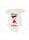6 Ay Bebek Kınası Zıbını Sevimli Kız Bebek Kırmızı Elbiseli Tema