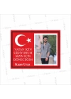 Asker Magneti Resimli Kırmızı Zemin Türk Bayrak Temalı
