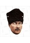 Atatürk Resmi Karton Lastikli Yüz Maskesi