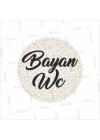 Bayan Wc Yazılı Motif Zeminli Kapı İsimlik