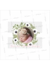 Bebek Mevlit Hatırası Magneti Kız Bebek Resimli Çiçek Çerçeve Temalı