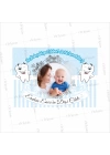 Diş Afişi Erkek Bebek Resimli Mavi Beyaz Zeminli Tema