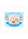 Diş Parti Magneti Erkek Bebek Resimli Mavi Beyaz Renk Konsept