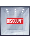 Discount Yazılı Mağaza Cam Vitrin Folyosu Dijital Baskı